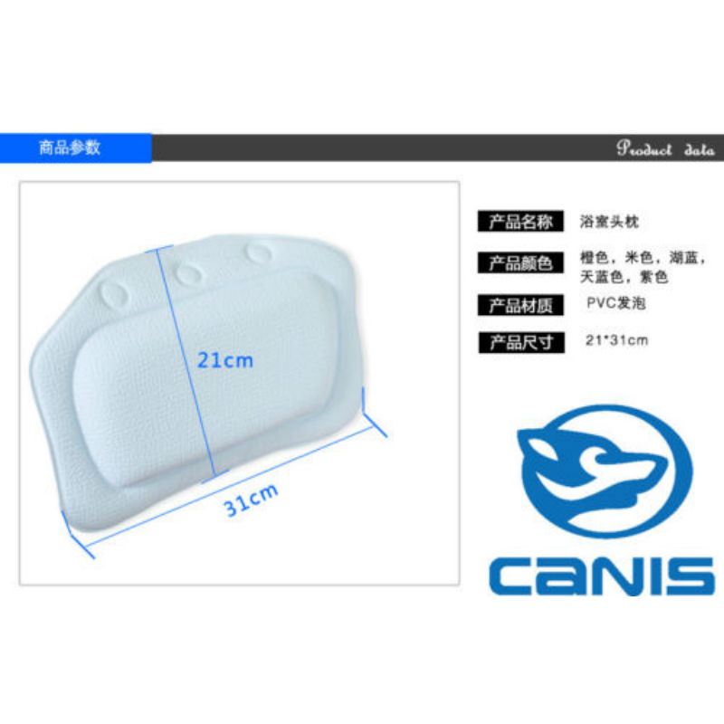 Cushioned Bath Tub Spa Pillow W Suction Cups Great Relaxing Bathtub Bath Pillow