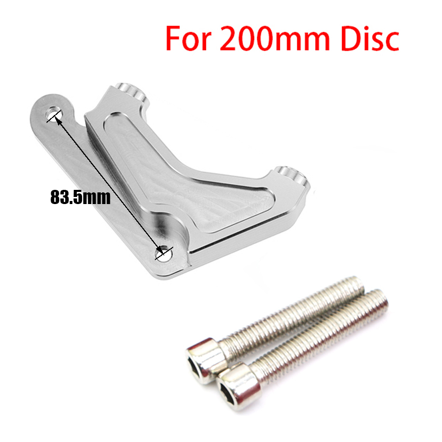 Étrier de frein à disque de moto, étrier RPM, lancement de 82mm, universel, 200mm, 220mm, Rotor flottant à disque avec support adaptateur: Black