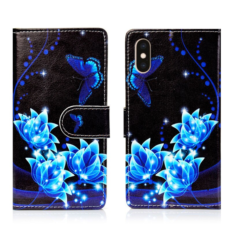 Voor Vertex Impress Klik Case Bloem Lederen Flip Case Voor Vertex Impress Klik Back Cover Coque Print Stand Book Case coque: Pattern 5