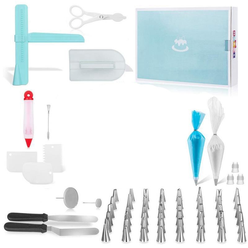 164Pcs Diy Multi-Function Cake Decorating Kit Cake Turntable Set Pastry Tube Fondant Tool Cake Kitchen Dessert Tools: Default Title