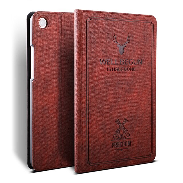 Para Xiaomi Mi Pad 4 8,0 Tablet Funda Ultra ajustado Retro plegable Flip Stand de cuero de la PU cubierta inteligente para Xiaomi MiPad 4 8
