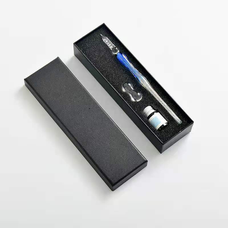 Quicksand Gradient Colour Glass Dip Pen 16 Style Student Stationery School Supplies Writing Printing Fountain Pen School: 14