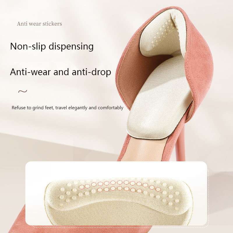 Pegatinas de esponja en forma de T para talón cojín para zapatos Protector de talón para zapatos insertos de tacones altos almohadillas para talón ajustador de zapatos medias plantillas para mujer