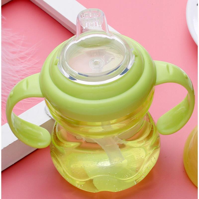 280ml Safety PP Material Children Straw Cup Drinking Bottle with Handles