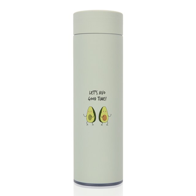 450 ml Karikatur Avocado Thermos Wasser Flasche Klassische Edelstahl Becher thermo Tee Tasse Bunte Cafe Tassen Tee Glaskolben: BAUV4501205766