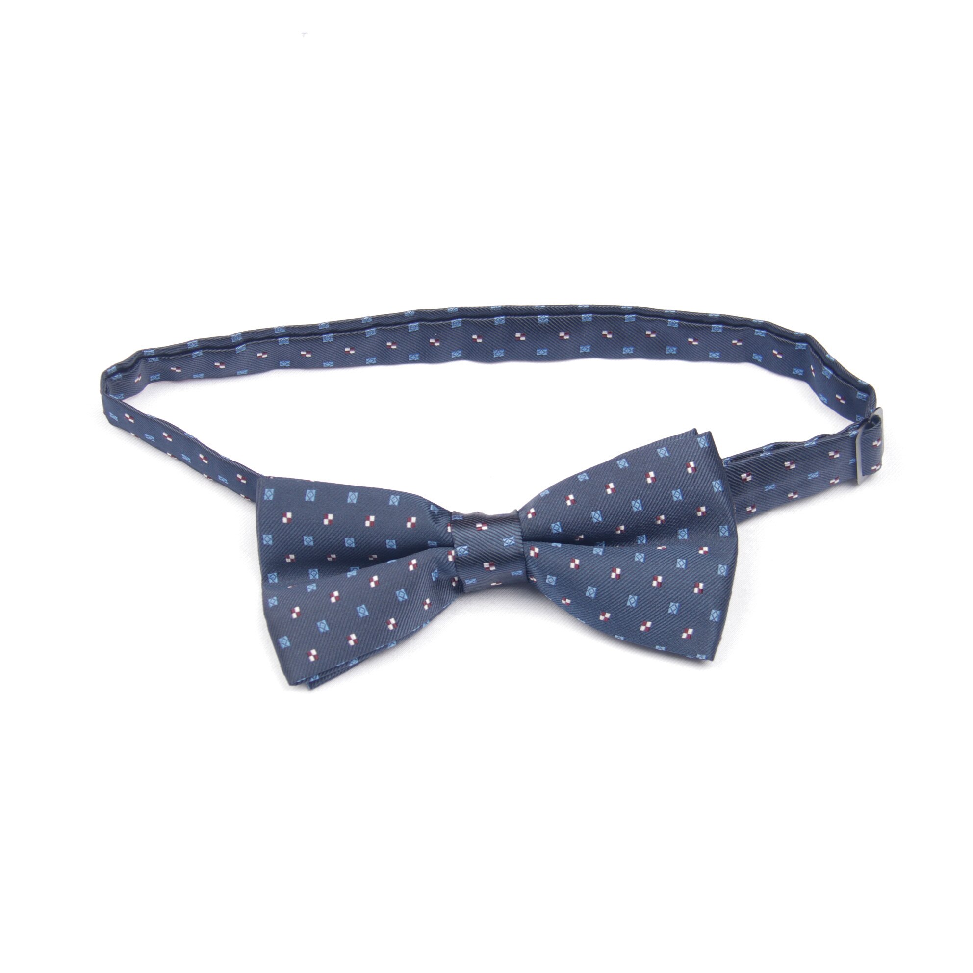 navy dual color dot patterned bow tie with pattern... – Grandado