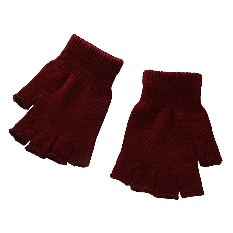 Winter Touch Screen Gloves Women Men Warm Stretch Knit Mittens Imitation Wool Full Finger Guantes Female Crochet Luvas Thicken: Beige