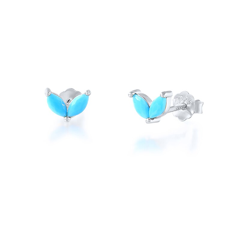 ROXI-pendientes de tuerca con Orejas de conejo para mujer y niña, aretes Piercing con orejas de conejo, joyería de plata de ley 925: F silver