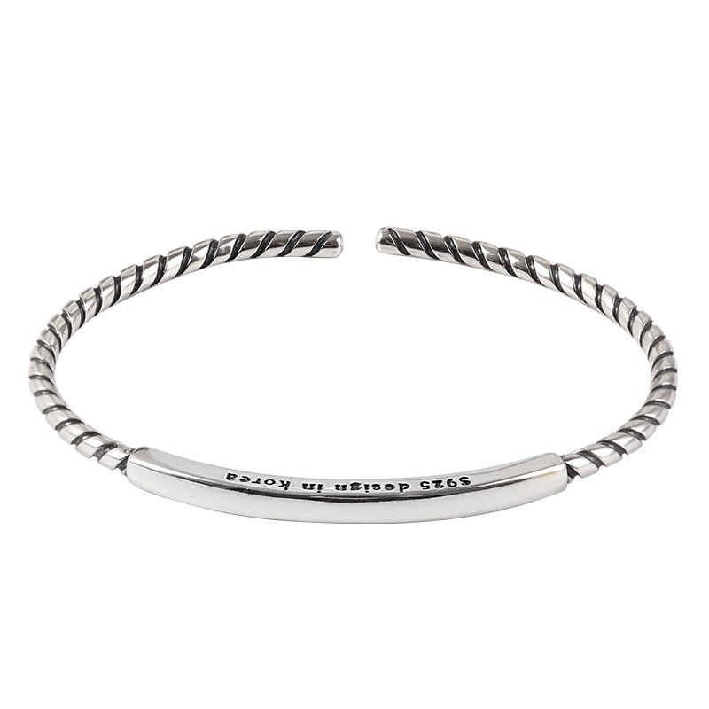 Foxanry 925 Sterling Zilveren Punk Ketting Armband Voor Vrouwen Mode Eenvoudige Vintage Handgemaakte Partij Sieraden