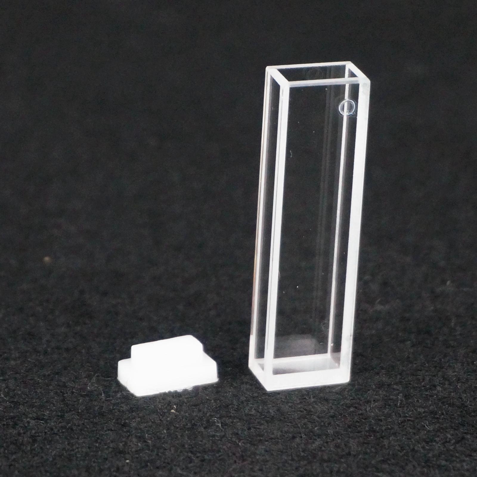 5mm x 10mm Path Length JGS1 Quartz Cuvette Cell With PTFE Lid For Fluorescence Spectrometer