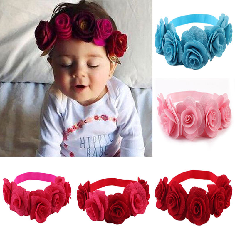 Newborn Baby Kinder Mädchen Säuglingsstirnband Blumen Haarband Headwear