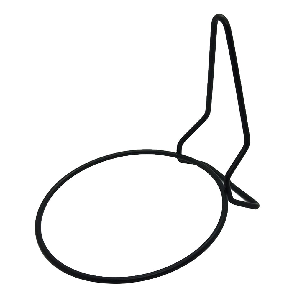 Sort urtepotteholder ring metal planter kroge bøjler beslag til udendørs have væg hegn låge paller diy: 21cm