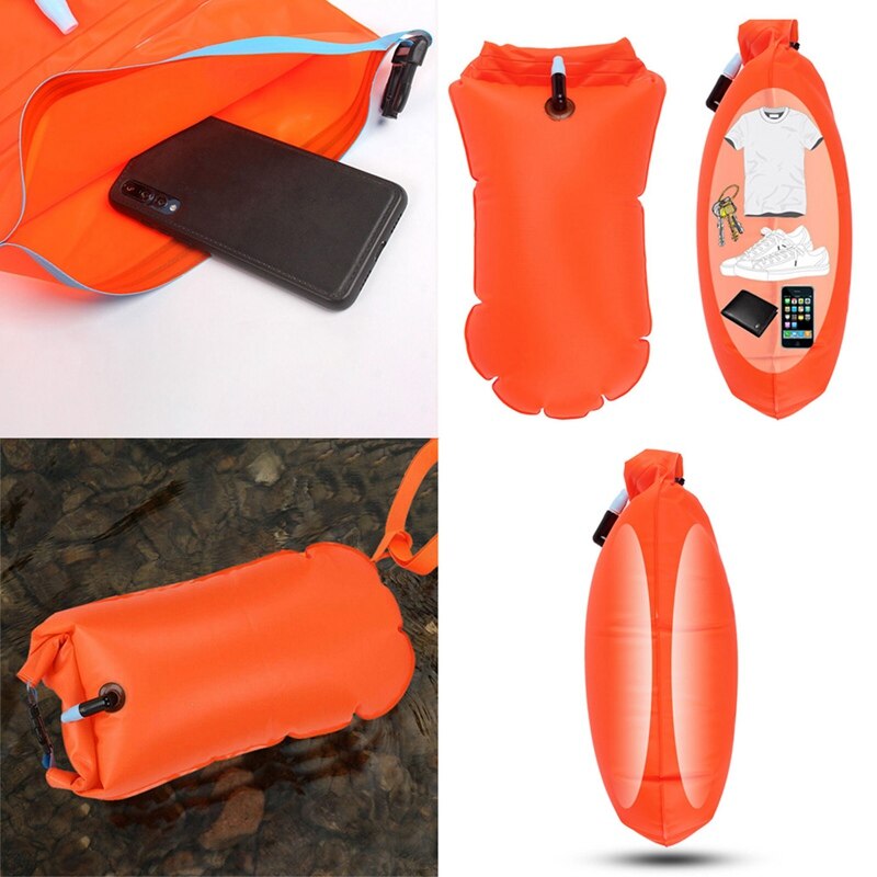 Outdoor Waterproof Air Bag Swimming Buoy Swimming Towing Floating Bag Kayaking Storage Bag Drifting Signal Buoy