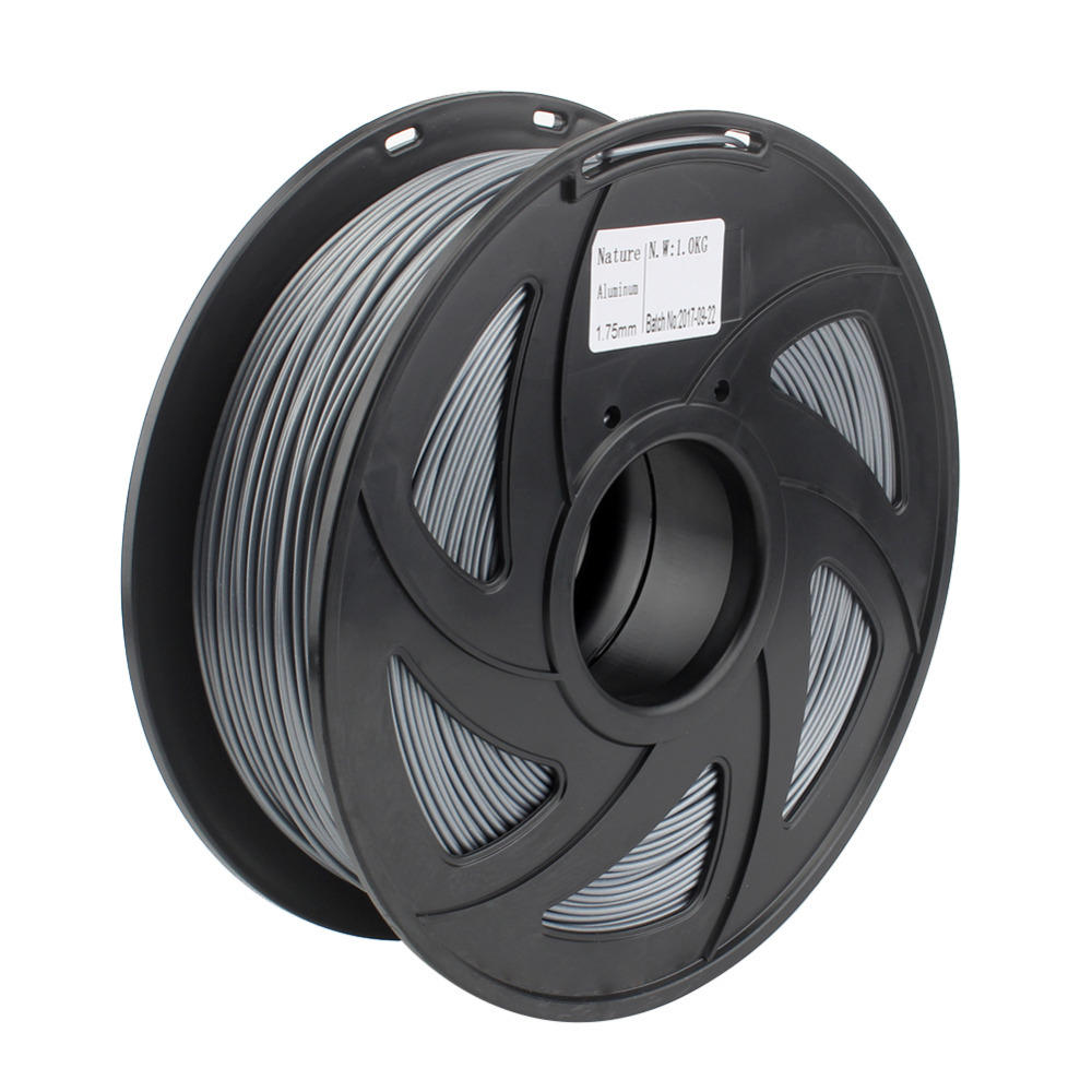 CREOZONE Premium 3D Printer Filament Metal Series Aluminum PLA Filament 1.75mm 1kg Spool for Prusa i3 RagRap
