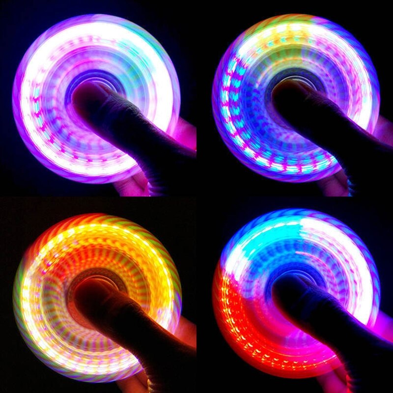 Neue LED Licht zappeln Spinner, Regenbogen Zappeln Spielzeug Licht Finger Hand Spinner