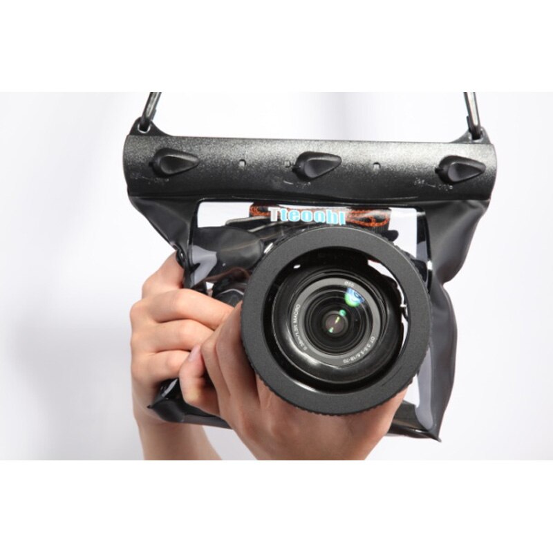 Tteoobl gq -518m 20m undervattens dykning kamerahus fodral påse torrväska kamera vattentät torrväska för canon nikon dslr slr