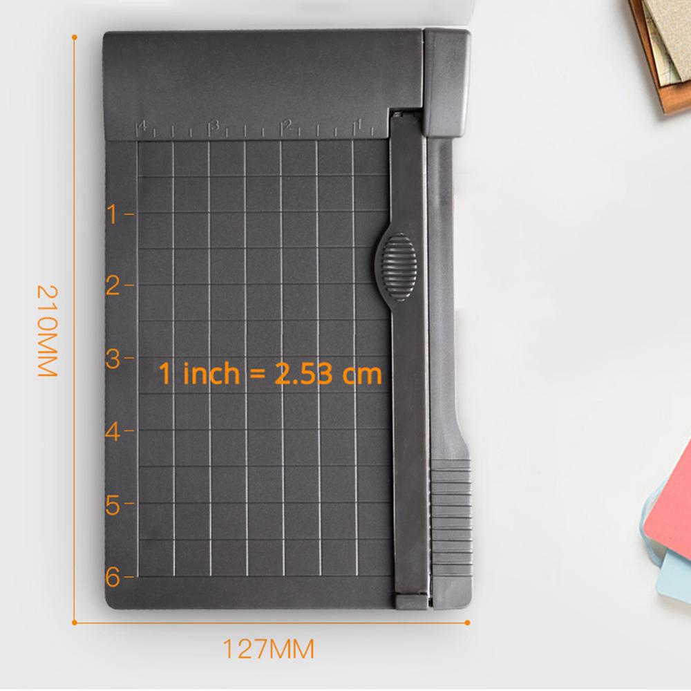 Recortadora de papel A5 de 1-6 pulgadas, Guillotina de papel fotográfico con regla integrada, cortador de papel Universal, suministros de corte de papelería para oficina y escuela
