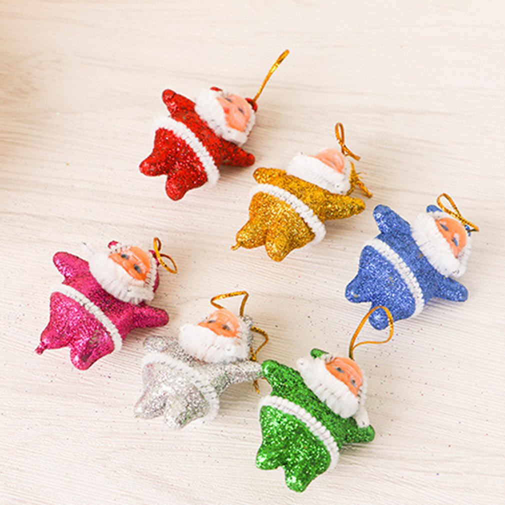 6 Stks/set Kerstboom Decoratie Hanger Hanger Kerstman Pop Featival Accessoires Partij Decoratie Kawaii