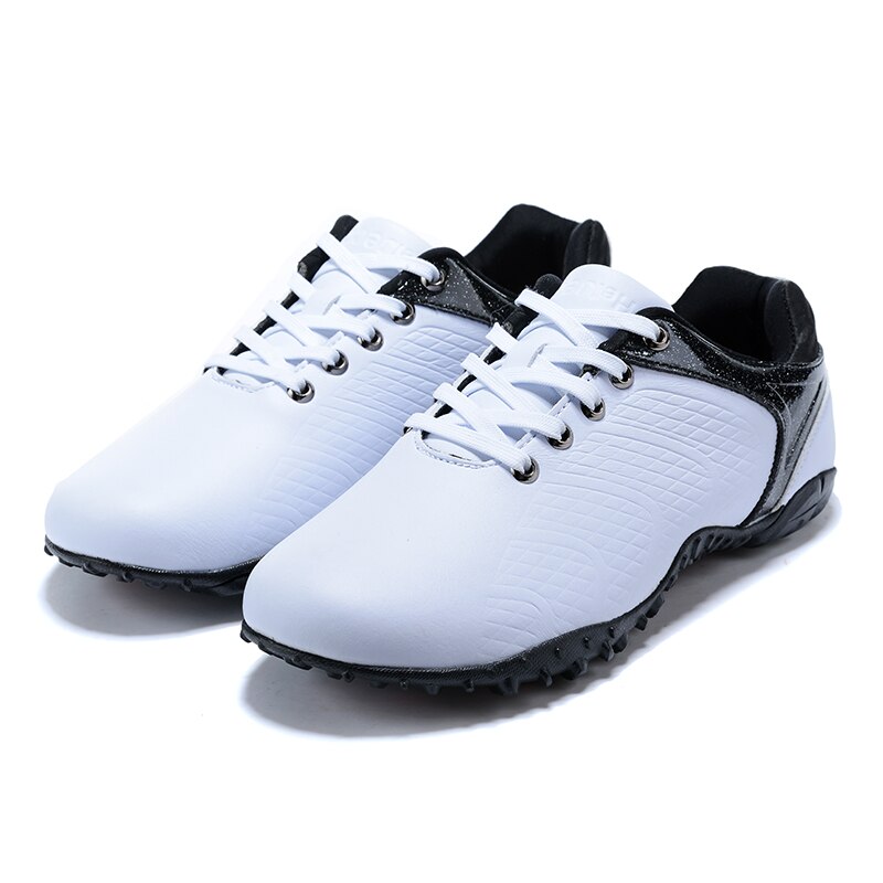 Leather Mens Golf Shoes Anti Slip Golf Sport Sneakers White Blue Breathable Golf Sneakers Trainers for Men