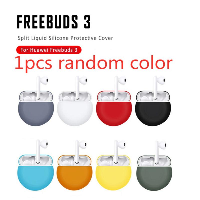 Funda protectora de auriculares para Huawei Freebuds 3 Bluetooth resistente al agua de silicona para Huawei: random color