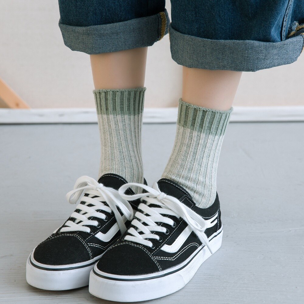 Kvinnor tubstrumpor bomull tjock nål stava färg höst och vinter strumpor kvinnlig koreansk japansk stil 185