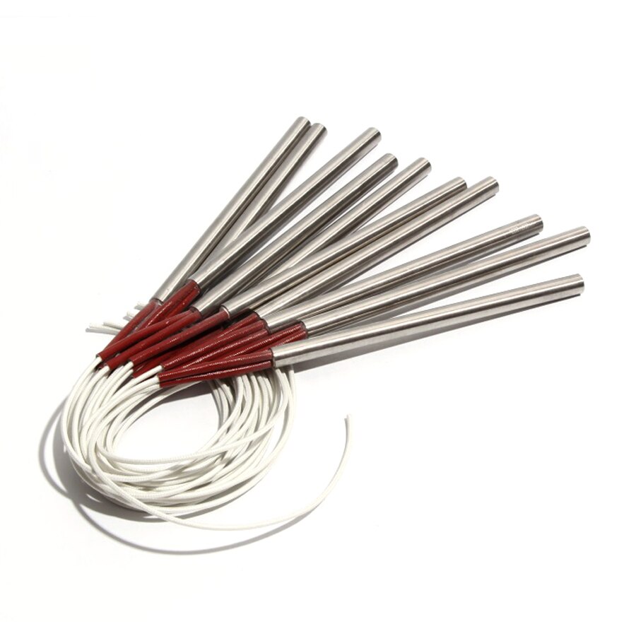 Cartouche chauffante pour moule électrique tubulaire, 5 pièces, 9.5mm de diamètre, 190 ~ 220mm de longueur, 110/220/380V, 560/580/600/620/650W
