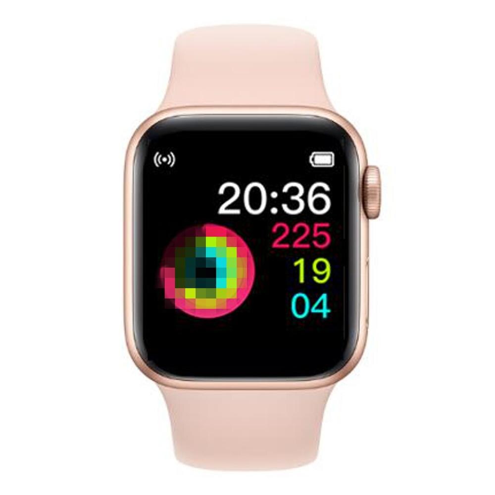 I5 I7 W34 Clever Uhr IWO 8 Sport Schrittzähler Herz Bewertung Blutdruck Überwachung Männer und Frauen Smartwatch Für IOS Android Telefon: Rosa