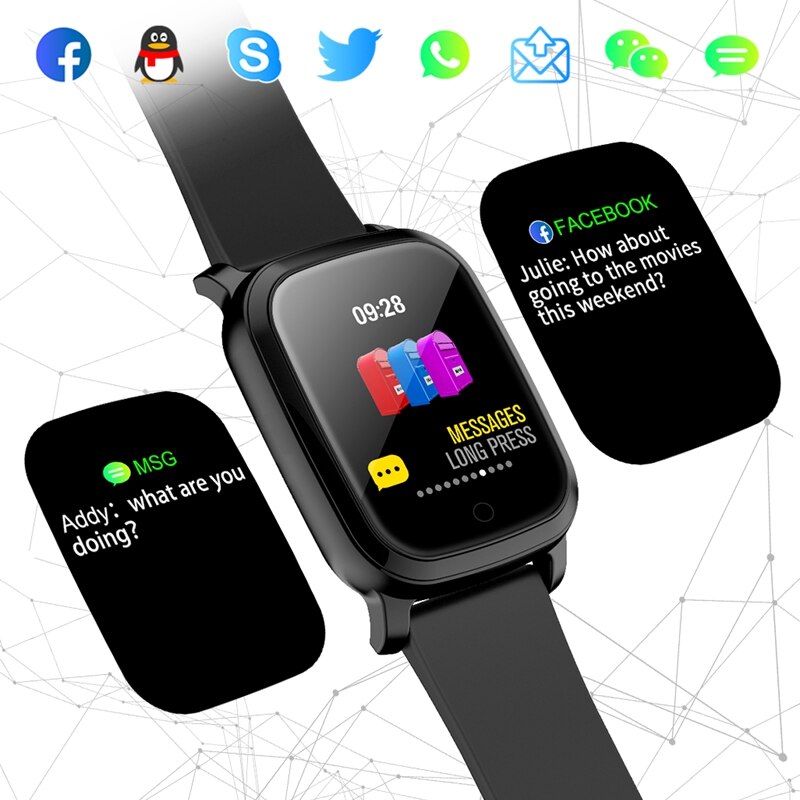 Carkira Smartwatch - Bluetooth 5.0 - Heart Rate & Blood Pressure Monitor - IP67 Waterproof - Fitness Tracker for Android & iOS