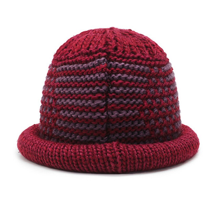 Chapeau de grand-mère d&#39;âge moyen pour femme, chapeau en laine épaissie, de Shopping, à la , automne et hiver