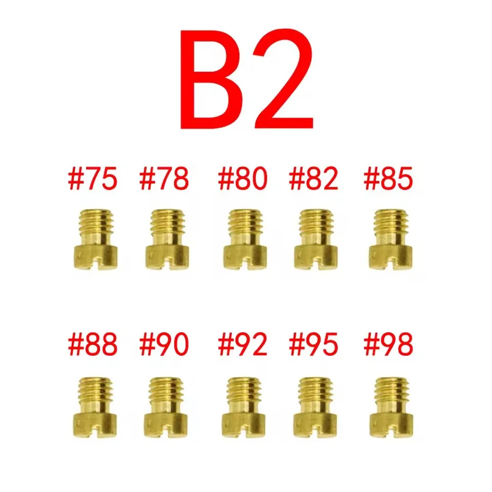 Motorfiets Carburateur Nozzle Hoofd Jet en Slow/Pilot Jet Set Vervanging 10/20 PCS Voor NSR KSR PE PWK PWM Keihin OKO KOSO CVK: Ivoor