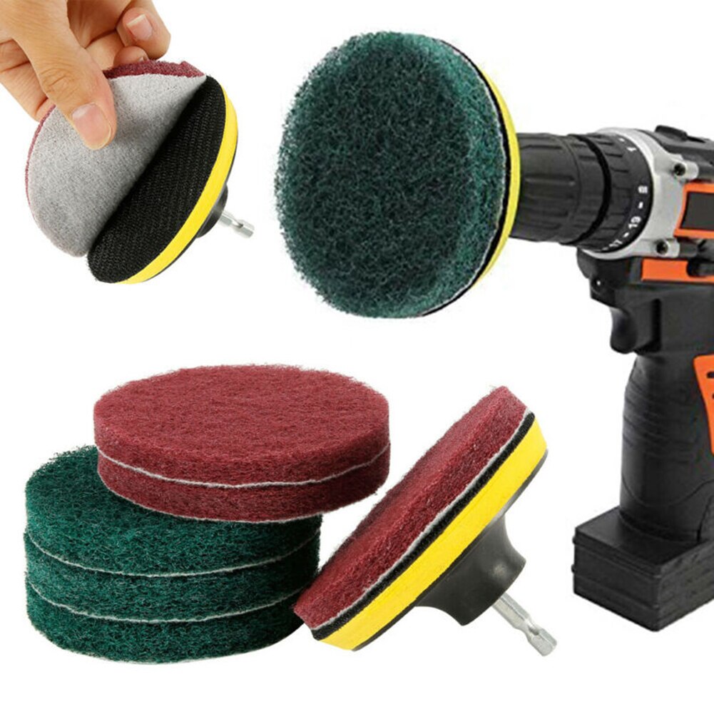 Power Scrub Pad Polijsten Spons Set Tegel Tire Kit Voor Auto Polijstmachine Boor 13 Stks/set Nylon + Spons Praktische