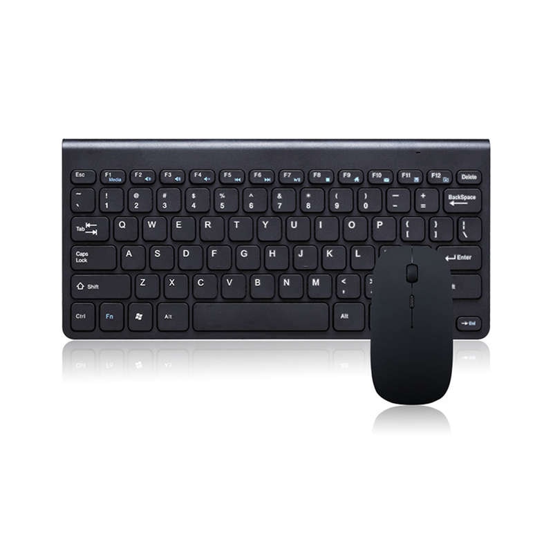 Mini Wireless Mouse Keyboard For Laptop Desktop Mac Computer Home Office Ergonomic Gaming Keyboard Mouse Combo Multimedia: Black
