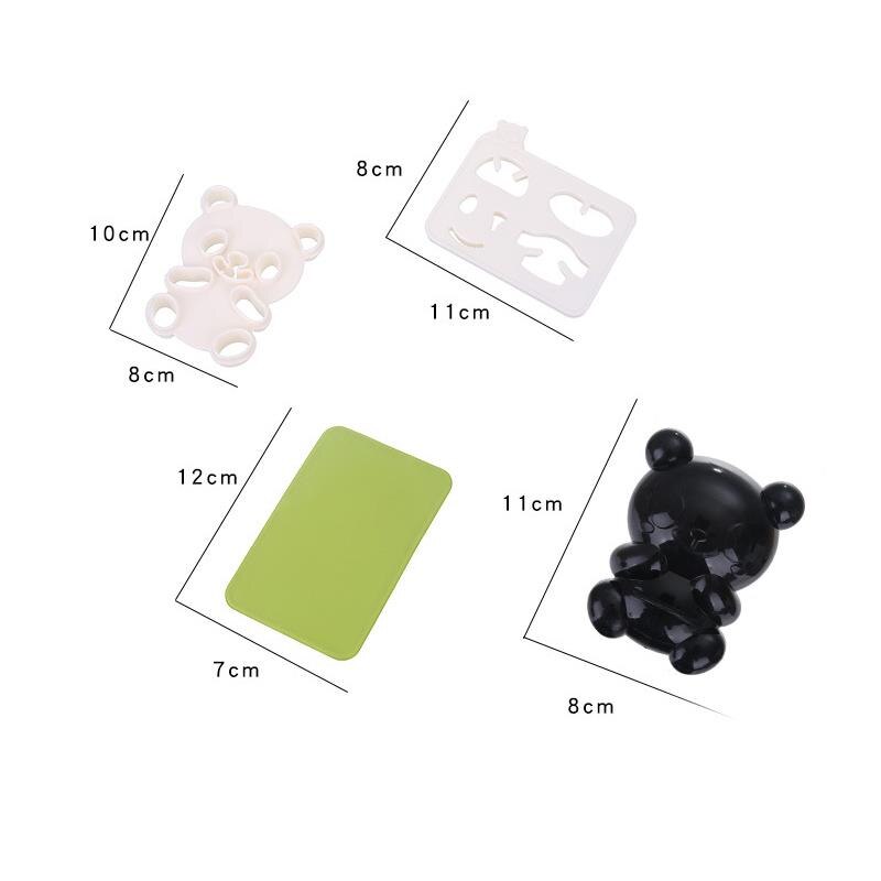 4pcs/Set Cute Panda Rice Mold DIY Sushi Mold Maker Dry Roasted Seaweed Cutter Sushi Making Kitchen Tools Bento Accessories: Default Title