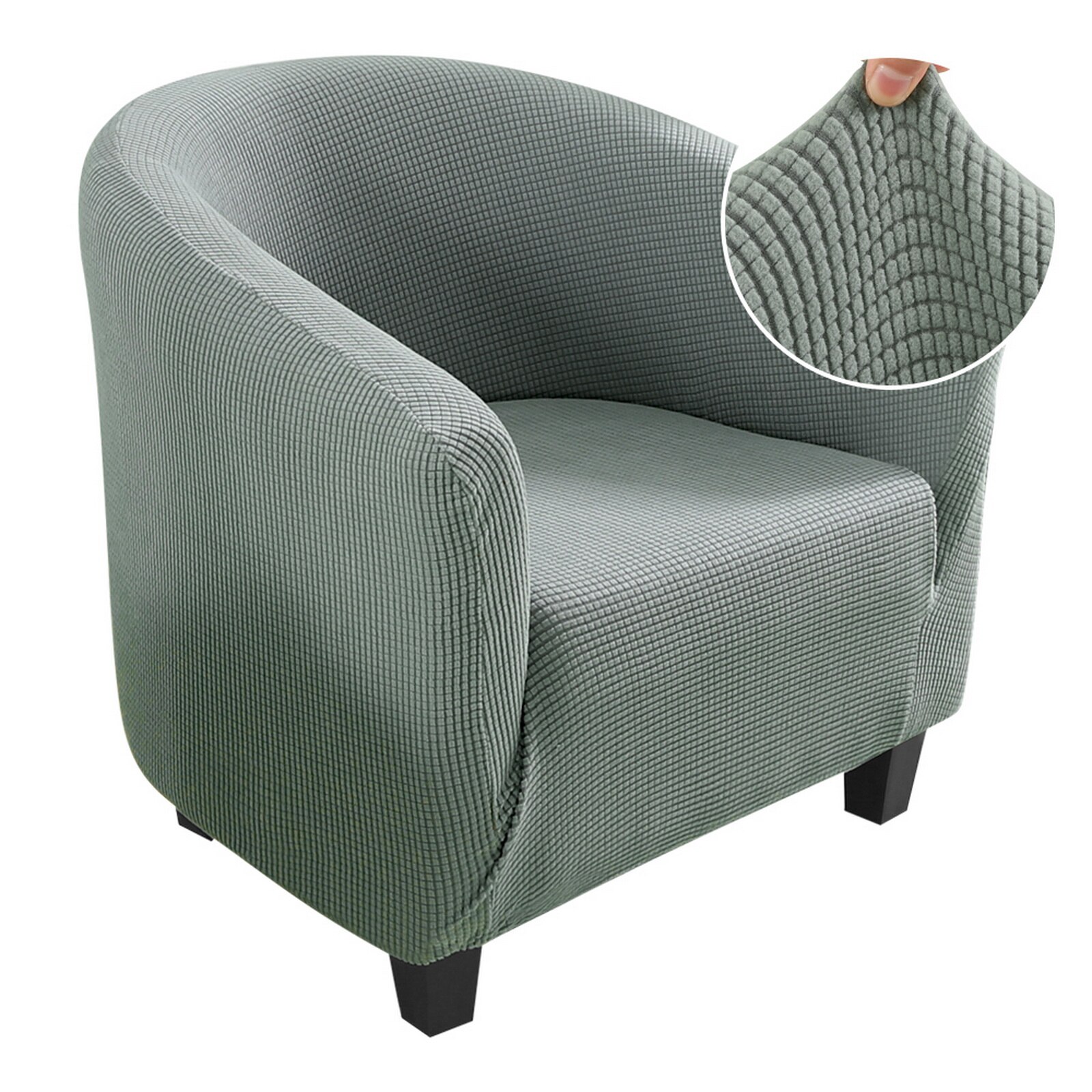 Strikker jacquard sofa lænestol sædebetræk elastisk kaffebalje sofa lænestol sædebetræk beskytter betræk hjemmestol indretning: G316309