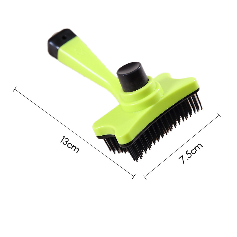 Kat Hond Zelfreinigende Borstel, Hond Haar Kam, Huisdier Removal Tools, Kat Pet Grooming Borstel, rustgevende Massage Borstels, Pet Suppies: Green Brush