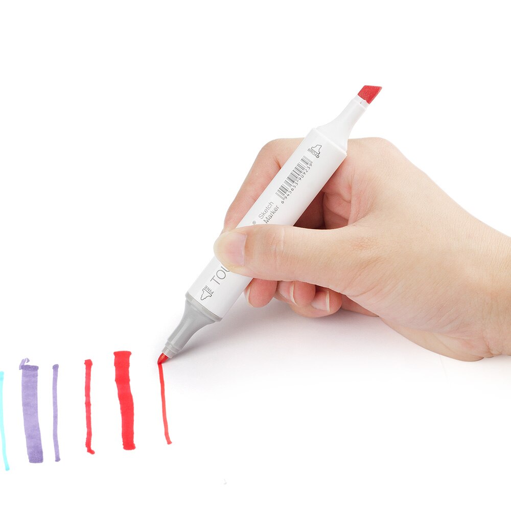 TOUCHNEW Skizze Marker Stift 80 Farben einstellen Dual Kopf Alkohol Marker Gemeinsame + A4 Skizze Buch + Zwei- Finger Handschuh