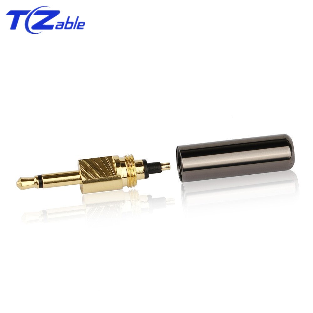 2.5MM Mini Jack Headphone Adapter Gold-Plated Plug Audio Connector Mono Male HD700 HE400i DIY Jack Solder High Fidelity Plug