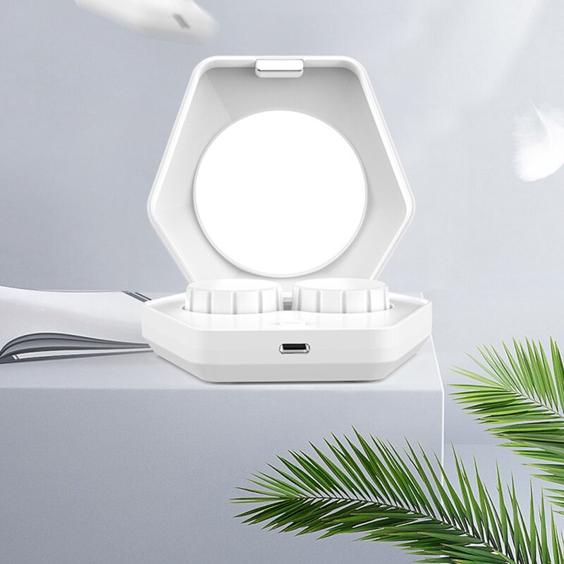 Mini limpiador ultrasónico automático, Limpiador de lentes, caja de lentes de contacto, máquina de limpieza