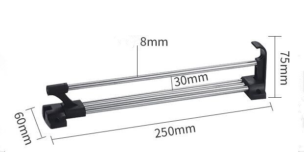 Kledingkast hangen opknoping staaf/metalen telescopische opknoping kleren staaf/garderobe glijdende rekken/opknoping kledingrek