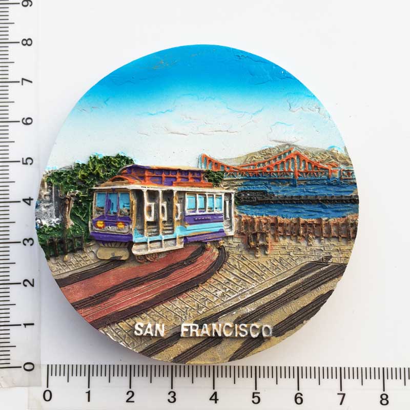 USA Yourk Fridge Magnets Florida WonderWorks San Francisco Hawaii Tourism Souvenir Magnetic Refrigerator Magnets: San Francisco