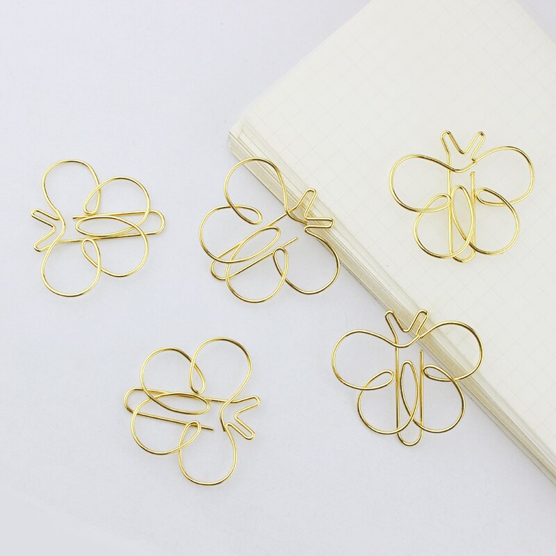Pince à papier en forme de papillon Rose or, Mini épingle mignonne, épingle créative, accessoires de Table de bureau, Clips métalliques pour planificateur