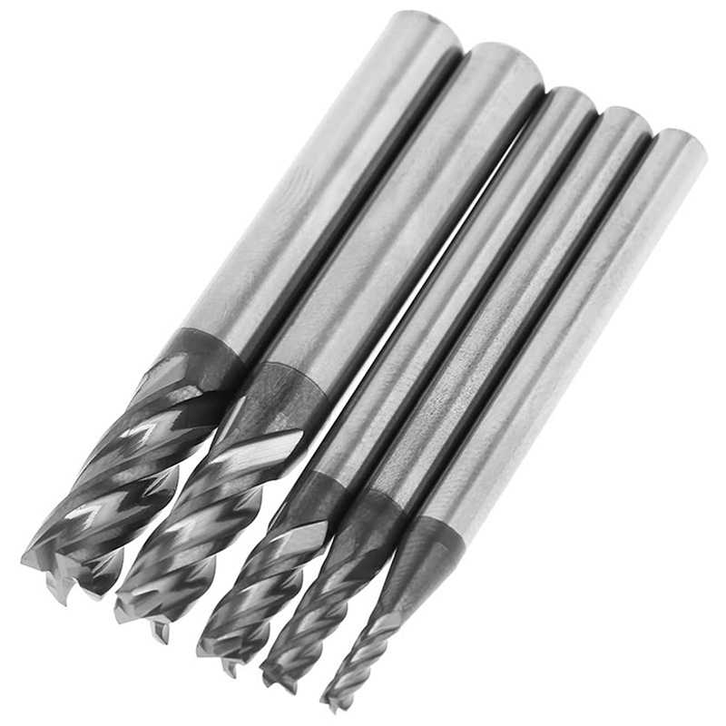 5 Pcs 4-Flute Milling CNC Rotary Burrs Set &amp; 1 Pcs 22mm Milling Arbor Gear No. 2 Morse Taper MT2 M10 Mill Cutter Holder