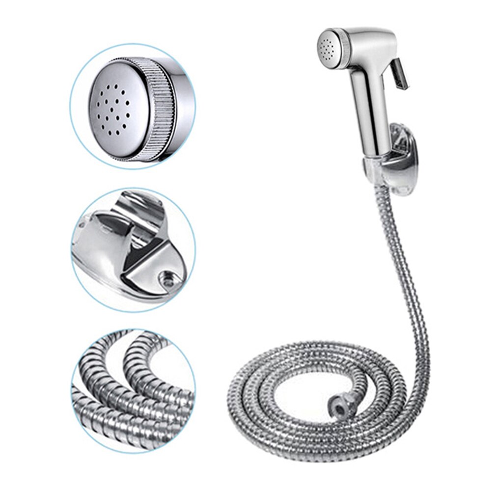 Handheld bidé douche spray higiênico higiênico cabeça de chuveiro mangueira corpo limpo abs bidé torneira 1.5m tubo para banheiro auto limpeza