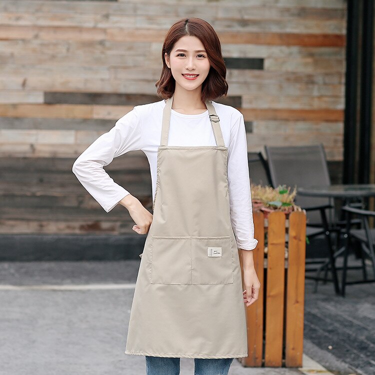 Adjustable Women Kitchen Apron For Cooking Baking Barista Apron Pink Waitressing Aprons Ladys Pinafore Thicken Restaurant Apron