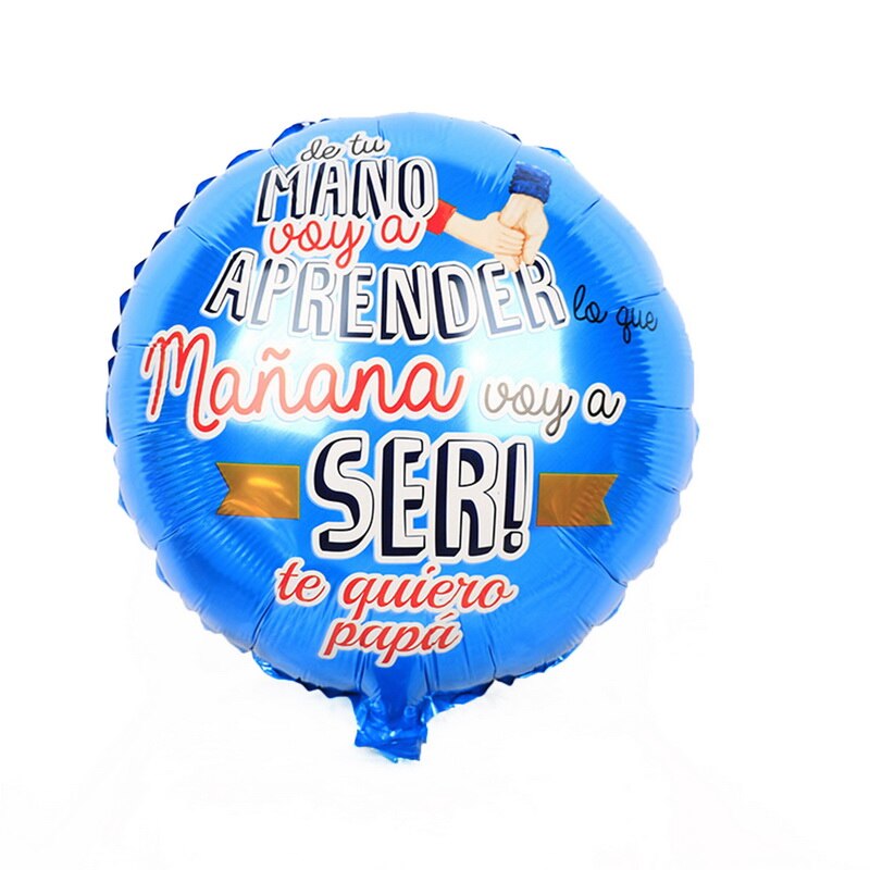Ballons à hélium pour fête des pères, 18 pouces, espagnol, à feuille, décoration de fête: 13