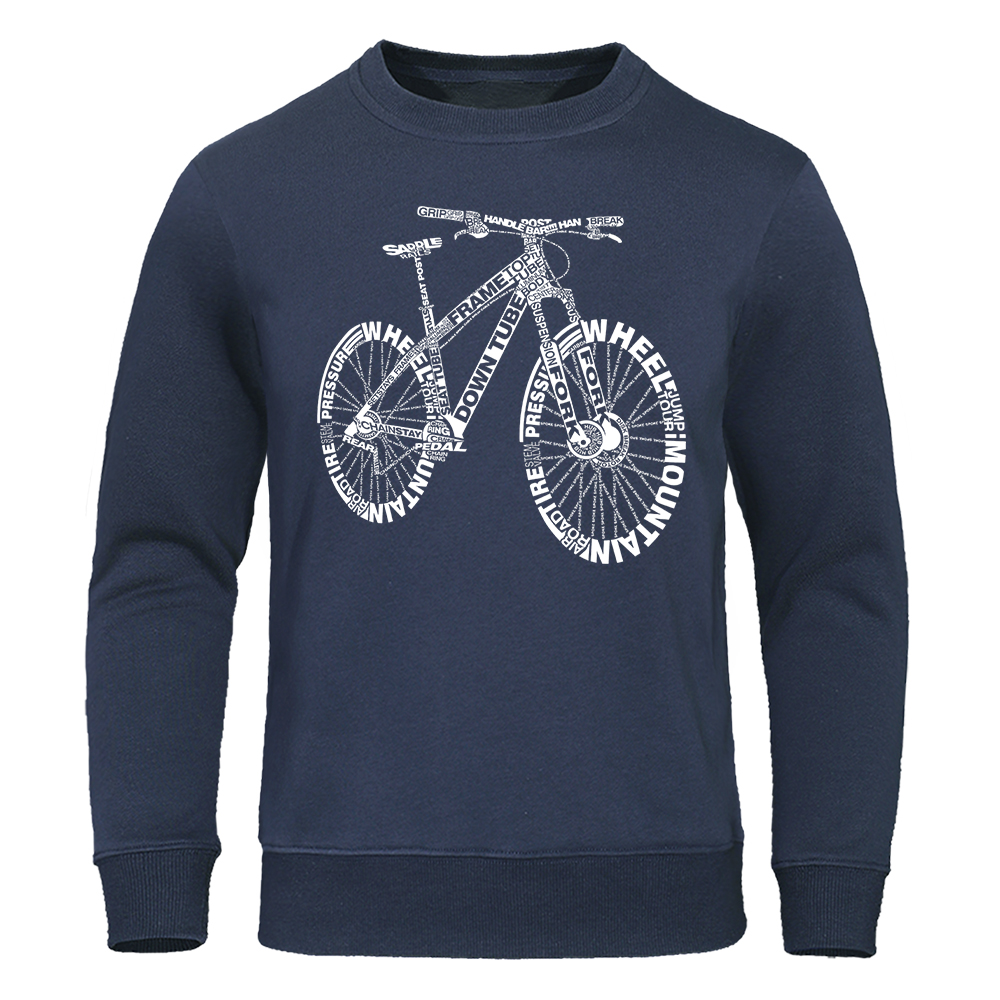 Mountain Bike Cycling Hooded Bicycle Amazing Sweatshirt Men Casual Oversized Clothing Crewneck Breathable Hoody Hip Hop Hoodie: S / Navy Blue