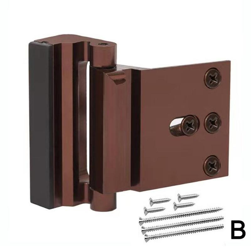 Aluminum Alloy Hinge Defender Security Door Reinforcement Lock Kitchen Cupboard Door Hinge Repair Kit Cabinet Side Mount Plates: B