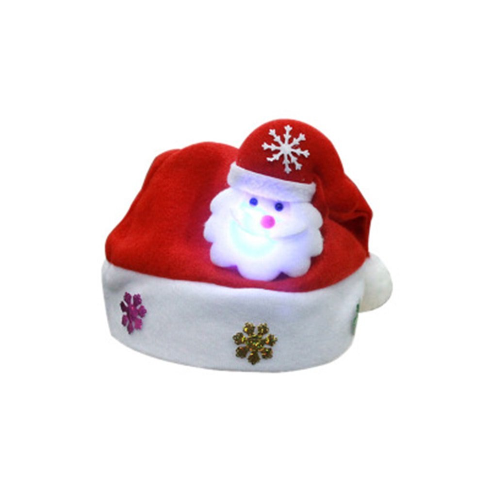 Rød blød plys jul hat til baby voksen jul hat cap år navidad dekoration til hjemmefest: 12