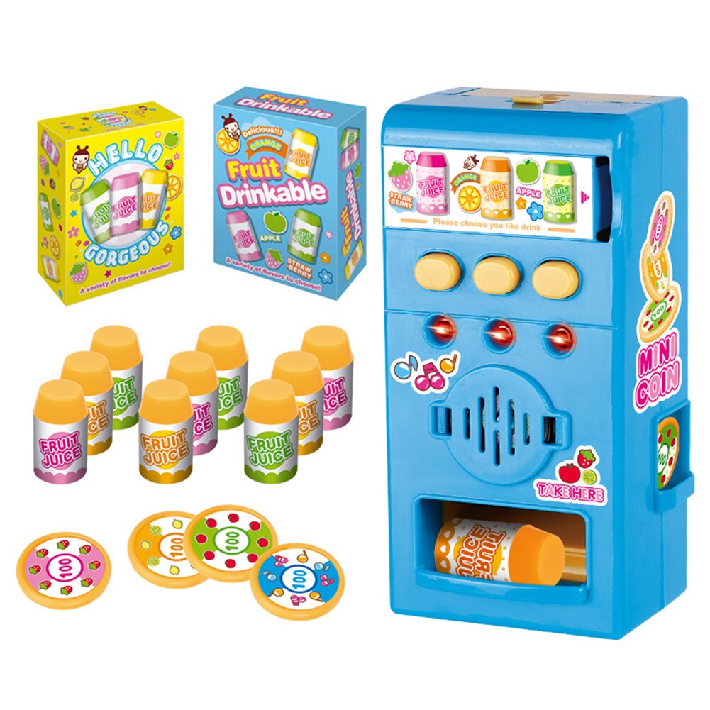 Børn simuleret led lyd salgsautomat kit foregive leg uddannelse legetøj give børn det bedste hus: Blå