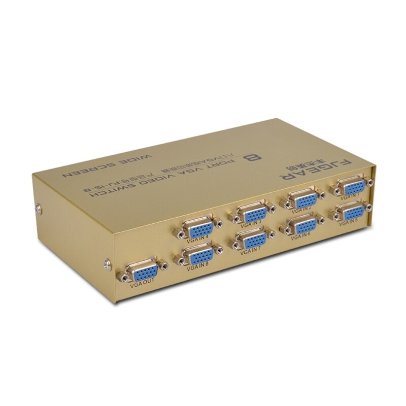 8 Port Vga Switch Video Switcher Box 1920*1440 250Mhz 8 In 1 Out Selector Voor Pc Wxtb